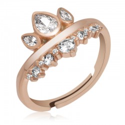 Gümüş Ayarlanabilen Kraliçe Tacı Kadın Yüzük Gümüş Ayarlanabilen Kraliçe Tacı Kadın Yüzük