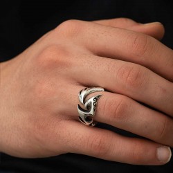 Gümüş Tribal Desenli Yüzük Gümüş Tribal Desenli Yüzük