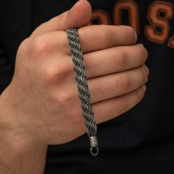 Gümüş Kazaziye Örgü Bileklik Gümüş Kazaziye Örgü Bileklik