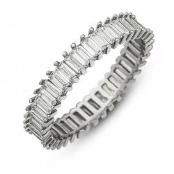 Gümüş Baget Taşlı Tamtur Kadın Yüzük Gümüş Baget Taşlı Tamtur Kadın Yüzük