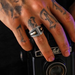 Gümüş Mermi Motifli Erkek Yüzük Gümüş Mermi Motifli Erkek Yüzük