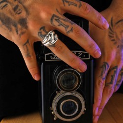 Gümüş Desenli Erkek Yüzük Gümüş Desenli Erkek Yüzük