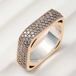 Gümüş 4 Sıra Kare Tamtur Kadın Yüzük Gümüş 4 Sıra Kare Tamtur Kadın Yüzük