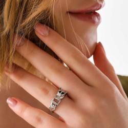 Gümüş Kaplan Figürlü Kadın Yüzük Gümüş Kaplan Figürlü Kadın Yüzük