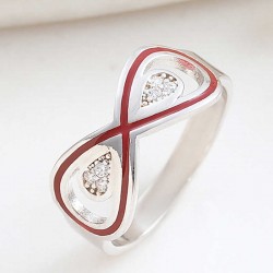 Gümüş Zirkon Taşlı Sonsuzluk Kadın Yüzük Gümüş Zirkon Taşlı Sonsuzluk Kadın Yüzük