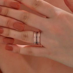 Gümüş Rose Zirkon Taşlı Kadın Yüzük Gümüş Rose Zirkon Taşlı Kadın Yüzük
