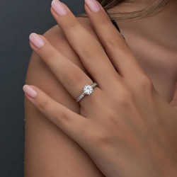 Gümüş Tek Taş Kadın Yüzük Gümüş Tek Taş Kadın Yüzük