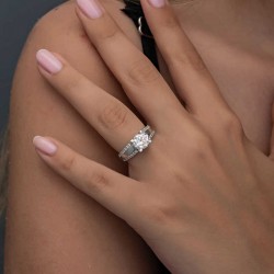 Gümüş Tek Taş Kadın Yüzük Gümüş Tek Taş Kadın Yüzük