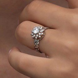 Gümüş Tek Taş Kadın Yüzük Gümüş Tek Taş Kadın Yüzük