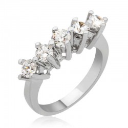 Gümüş Uzun Tırnaklı 5 Taş Bayan Yüzük Gümüş Uzun Tırnaklı 5 Taş Bayan Yüzük