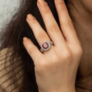 Gümüş Baget Yuvarlak Bayan Yüzük Gümüş Baget Yuvarlak Bayan Yüzük