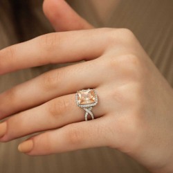 Gümüş Baget Kare Bayan Yüzük Gümüş Baget Kare Bayan Yüzük