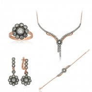 Gümüş Çiçek Bayan Set Gümüş Çiçek Bayan Set