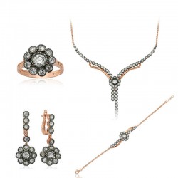 Gümüş Çiçek Bayan Set Gümüş Çiçek Bayan Set