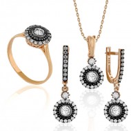 Gümüş Elmas Montürlü Bayan Set Gümüş Elmas Montürlü Bayan Set