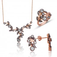 Gümüş Çiçek Bayan Set Gümüş Çiçek Bayan Set