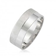 Gümüş Mat Parlak Alyans