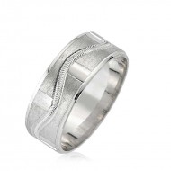 Gümüş Tek Dalga Desenli Alyans Gümüş Tek Dalga Desenli Alyans