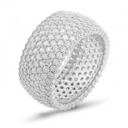 Gümüş 7 Sıra Tamtur Bayan Alyans Yüzük Gümüş 7 Sıra Tamtur Bayan Alyans Yüzük