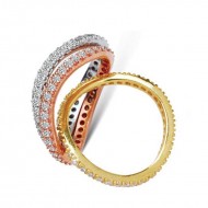 Gümüş Üç Parçalı Tam Tur Bayan Yüzük Gümüş Üç Parçalı Tam Tur Bayan Yüzük