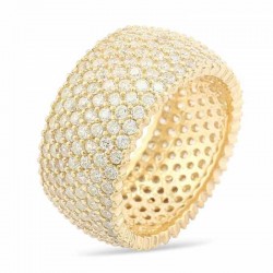 Gümüş 7 Sıra Altın Kaplama Tamtur Bayan Yüzük Gümüş 7 Sıra Altın Kaplama Tamtur Bayan Yüzük