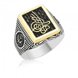 Gümüş Tuğralı Erkek Yüzük Gümüş Tuğralı Erkek Yüzük