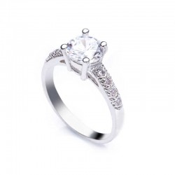 Gümüş Zirkon Tek Taş Bayan Yüzük Gümüş Zirkon Tek Taş Bayan Yüzük