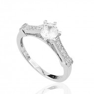 Gümüş Tek Taş Bayan Yüzük Gümüş Tek Taş Bayan Yüzük