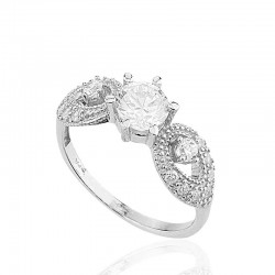 Gümüş Tek Taş Bayan Yüzük Gümüş Tek Taş Bayan Yüzük