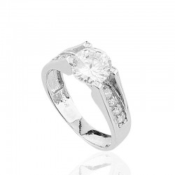 Gümüş Tek Taş Bayan Yüzük Gümüş Tek Taş Bayan Yüzük