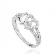 Gümüş Kalpli Bayan Yüzük Gümüş Kalpli Bayan Yüzük