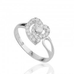 Gümüş Kalpli Bayan Yüzük Gümüş Kalpli Bayan Yüzük