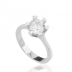 Gümüş Tek Taş Bayan Yüzük Gümüş Tek Taş Bayan Yüzük