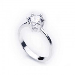 Gümüş Tek Taş Bayan Yüzük Gümüş Tek Taş Bayan Yüzük
