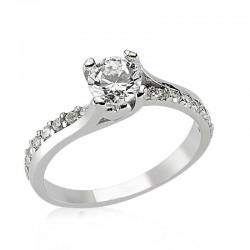 Gümüş Tek Taş Bayan Yüzük Gümüş Tek Taş Bayan Yüzük