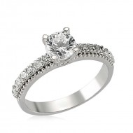 Gümüş Tek Taş Bayan Yüzük Gümüş Tek Taş Bayan Yüzük