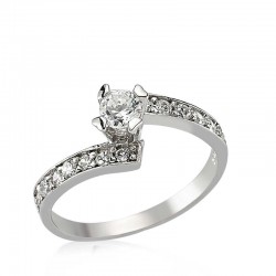 Gümüş Tek Taş Bayan Yüzük Gümüş Tek Taş Bayan Yüzük