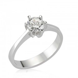Gümüş Tek Taş Bayan Yüzük Gümüş Tek Taş Bayan Yüzük
