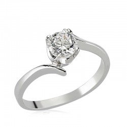 Gümüş Tek Taş Bayan Yüzük Gümüş Tek Taş Bayan Yüzük