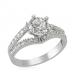 Gümüş Tek Taş Bayan Yüzük Gümüş Tek Taş Bayan Yüzük