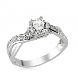 Gümüş Tek Taş Bayan Yüzük Gümüş Tek Taş Bayan Yüzük