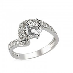 Gümüş Tek Taş Bayan Yüzük Gümüş Tek Taş Bayan Yüzük