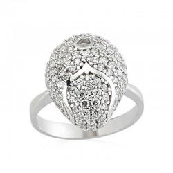 Gümüş Beyaz Taşlı Bayan Yüzük Gümüş Beyaz Taşlı Bayan Yüzük