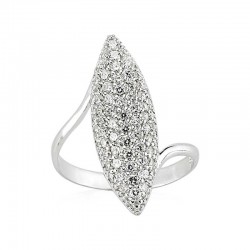 Gümüş Mekik Desenli Bayan Yüzük