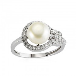 Gümüş İncili Bayan Yüzük Gümüş İncili Bayan Yüzük