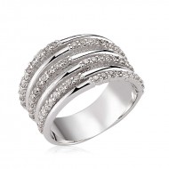 Gümüş Sıra Taşlı Bayan Yüzük Gümüş Sıra Taşlı Bayan Yüzük