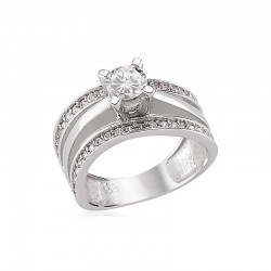 Gümüş Tek Taş Bayan Yüzük Gümüş Tek Taş Bayan Yüzük