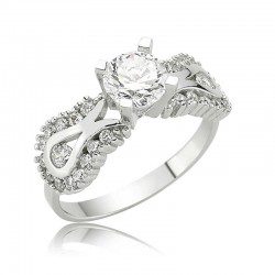 Gümüş Lale Tek Taş Bayan Yüzük Gümüş Lale Tek Taş Bayan Yüzük