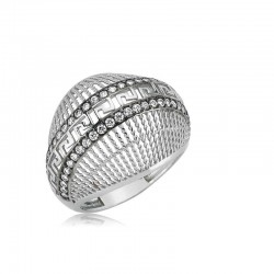 Gümüş Çift Sıra Taşlı Bayan Yüzük Gümüş Çift Sıra Taşlı Bayan Yüzük