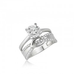 Gümüş Tektaş Düğüm Yüzük Gümüş Tektaş Düğüm Yüzük